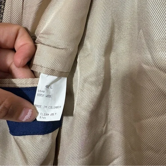 Oscar de la Renta Menswear BlazerWool Tweed Sport Coat JacketSize 42L
